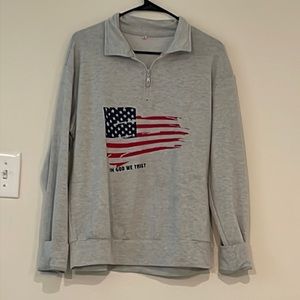 America Zip Up Flag Sweatshirt